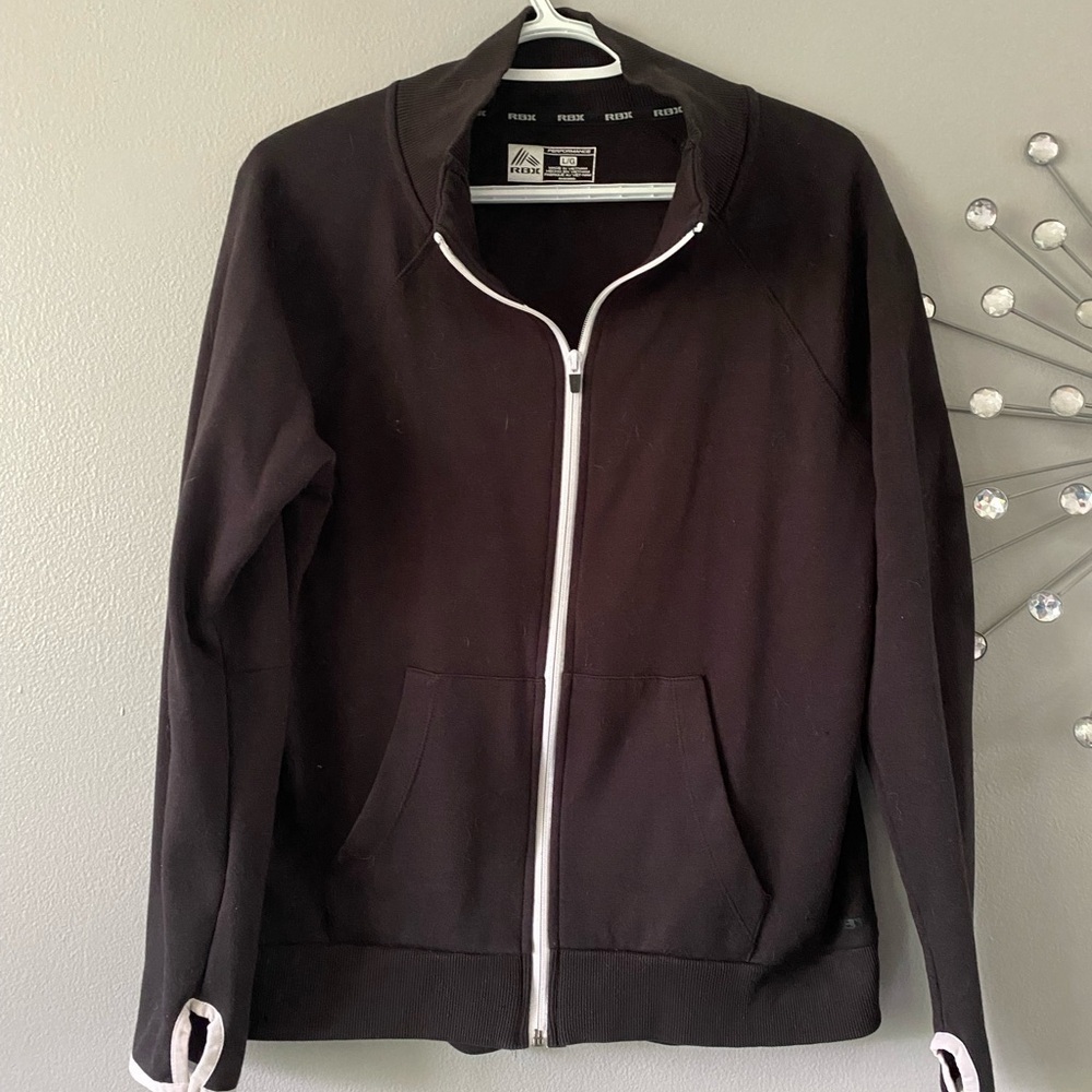 RBX | zippered sweater  with thumb holes. Large